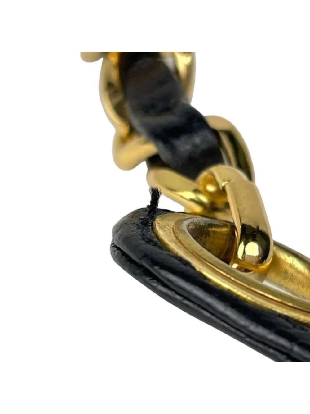 Chanel Logo Chain Tote Caviar Leather Black - Picture 8 of 14